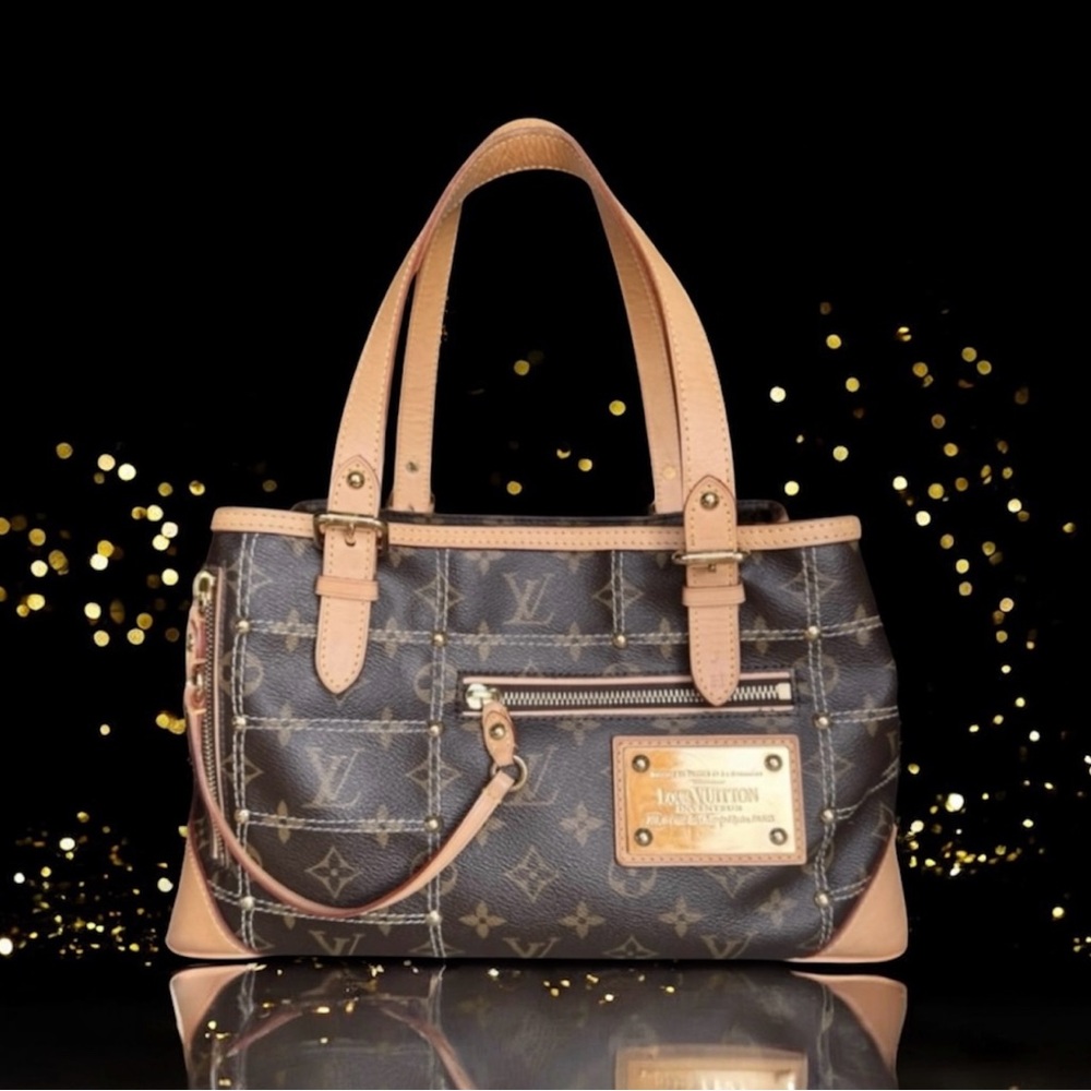 💞VINTAGE LOUIS VUITTON Limited Edition Riveting Signature Monogram Tote 2007 GHW